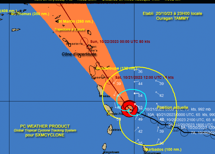 SXMCYCLONE : TAMMY est un ouragan de catégorie 1